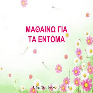 Mαθαίνω για τα έντομα