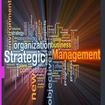 الفصل الثانى دعوة إلى الإدارة الإستراتيجية