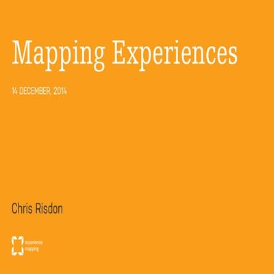 Mapping Experiences workshop at UXI Studio - Chris Risdon