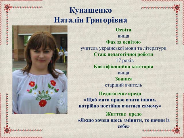 Електронне портфоліо Кунашенко Н.Г.