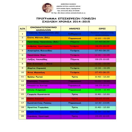 επισκέψεις γονέων