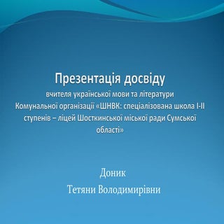 презентація досвіду новая