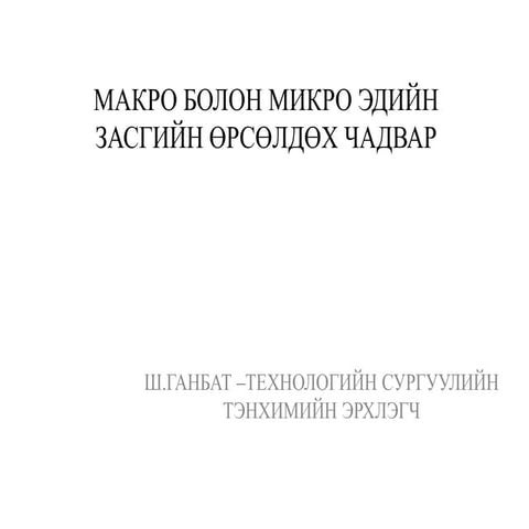 макро болон микро эдийн