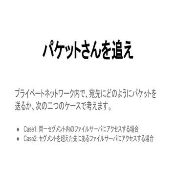 パケットさんを追え