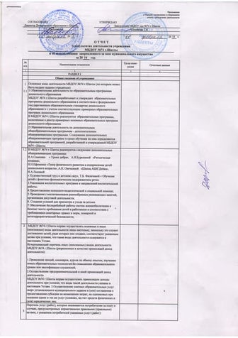 Отчет орезультатах деятельности