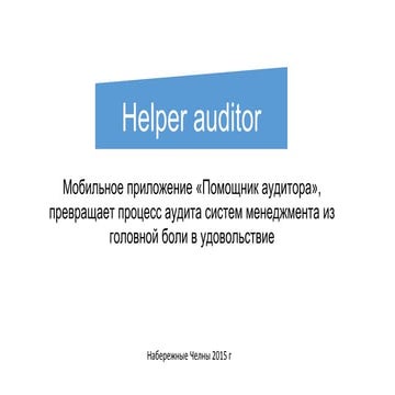 Helper auditor