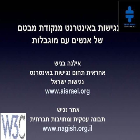 נגישות באינטרנט מנקודת מבטם של אנשים עם מוגבלות