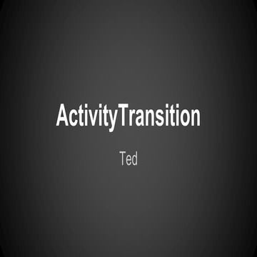 Android Activity Transition(ShareElement)