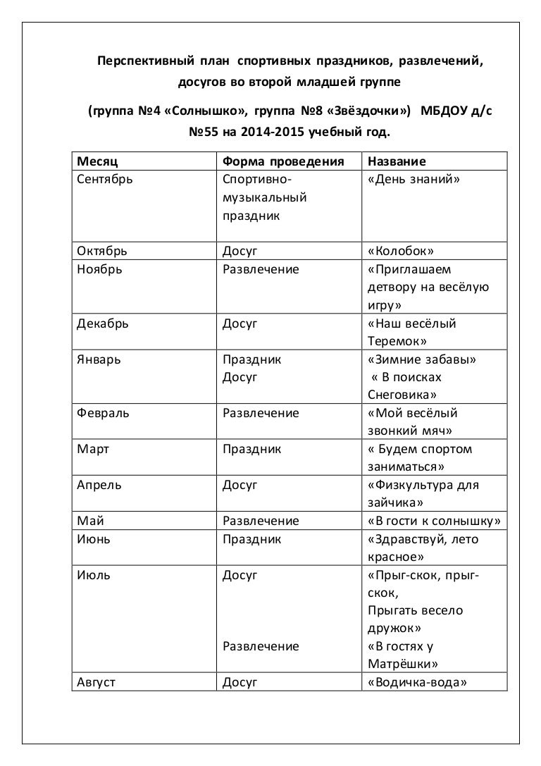 праздники и развлечения в детском саду годовой план. план работы музыкального руководителя в детском саду. план досугов и развлечений в детском саду. план спортивных праздников и развлечений. план работы муз руководителя.