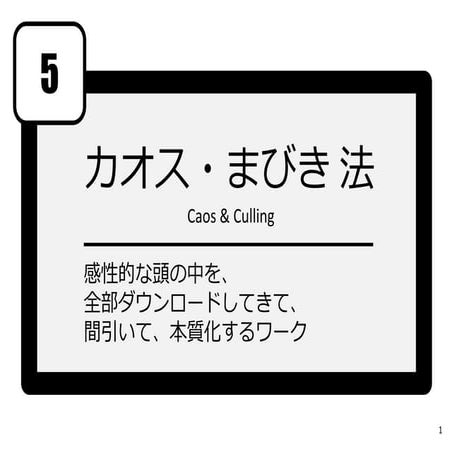 カオス・まびき法（テーマ設定法の一形態）