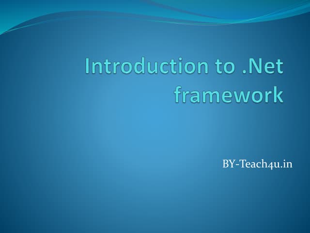 .Net framework | PPT