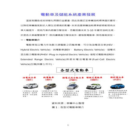 電動車及儲能系統產業發展-創業懶人包-青年創業及圓夢網