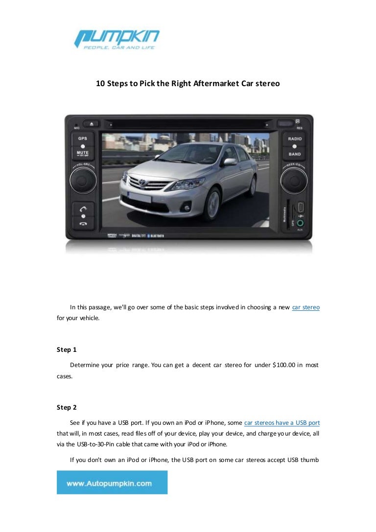 10 Steps To Pick The Right Aftermarket Car Stereo
