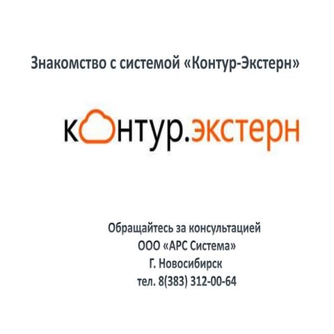 Контур экстерн. Общее описание | PPT