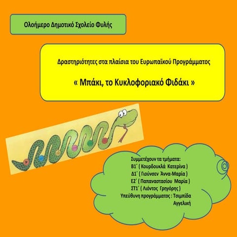 μπάκι, το κυκλοφοριακό φιδάκι