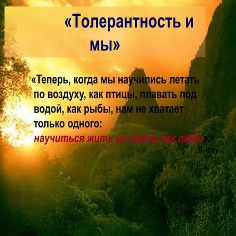 толерантность