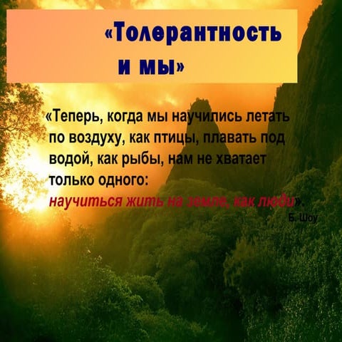 толерантность