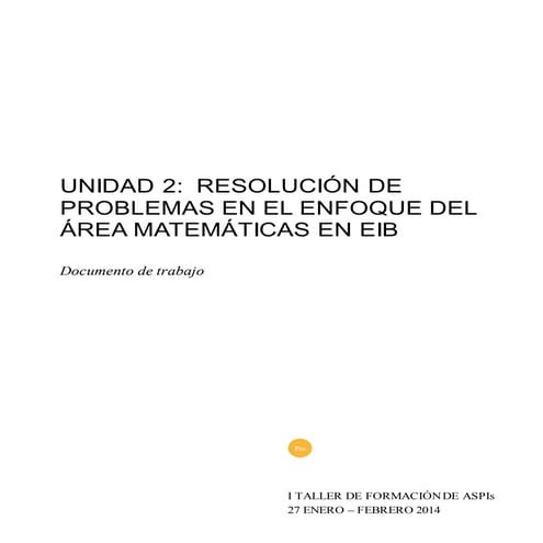 . Resolución de problemas en el enfoque del área