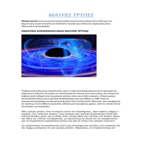 μαυρεσ τρυπες