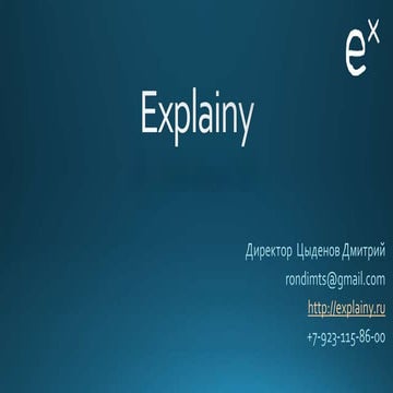 Цыденов Д.Э. Сервис Explainy