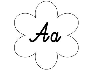 Ръкописна азбука в цветя