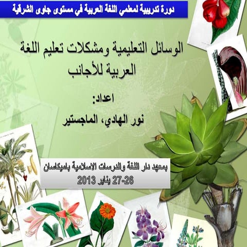 الوسائل التعليمية ومشكلات تعليم اللغة العربية للأجانب