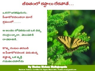 జీవితంలో కష్టాలు లేకపోతే…