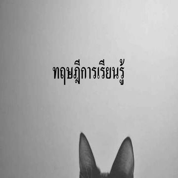 ทฤษฎีการเรียนรู้ (Learning theory)