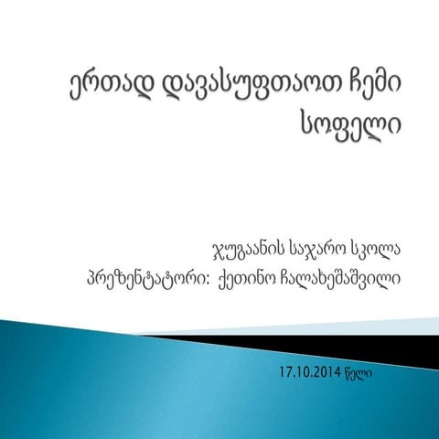 ერთად დავასუფთაოთ ჩემი სოფელი