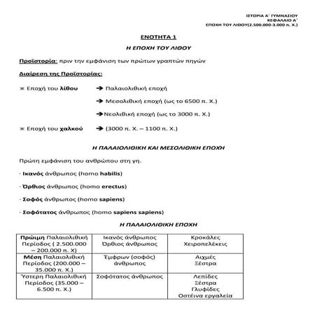 Εποχή του λίθου