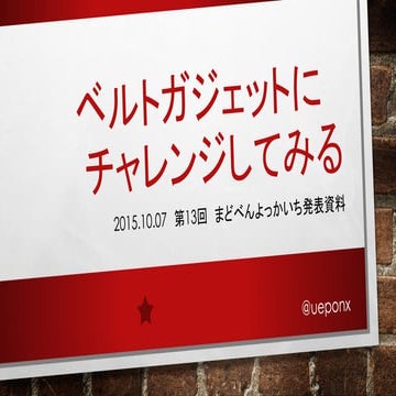 ベルトガジェットにチャレンジしてみる
