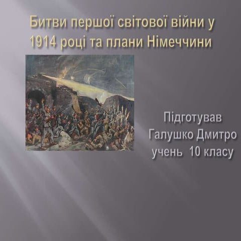 Початок першої Світової війни