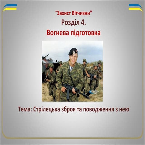 Стрілецька зброя та поводження з нею