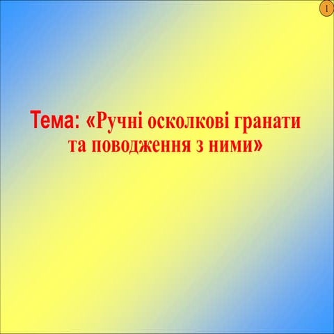 ручні гранати