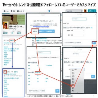 Twitterのトレンドは位置情報やフォローユーザーでカスタマイズされる