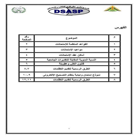 دليل ضوابط الامتحانات