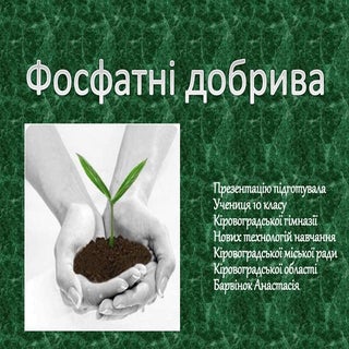 Презентація на тему: "Фосфатні добр...