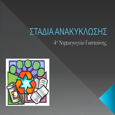 ΣΤΑΔΙΑ ΑΝΑΚΥΚΛΩΣΗΣ