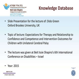 Dido Green: Expectations for Therap...