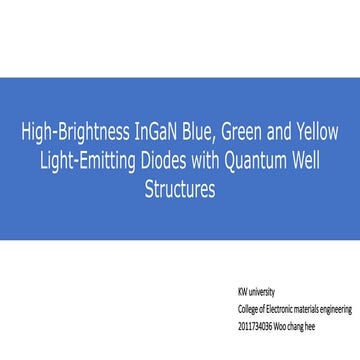 Light-Emitting diodes with Quantum Well structures