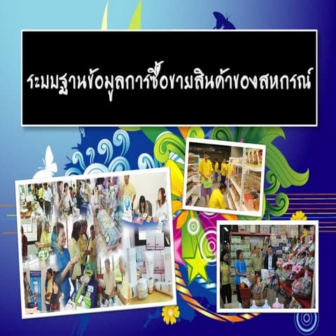 ระบบฐานข้อมูลการซื้อขายสินค้าของสหกรณ์