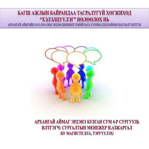 багш ажлын байрандаа тасралтгүй хөгжихөд хэлэлцүүлэг нөлөөлөх нь