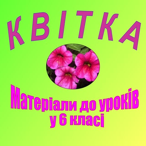 будова квітки