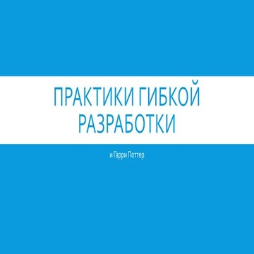 Практики гибкой разработки. Пётр Адрианов