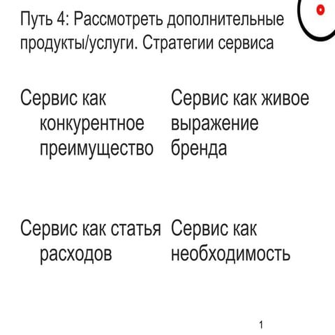 Стратегии сервиса