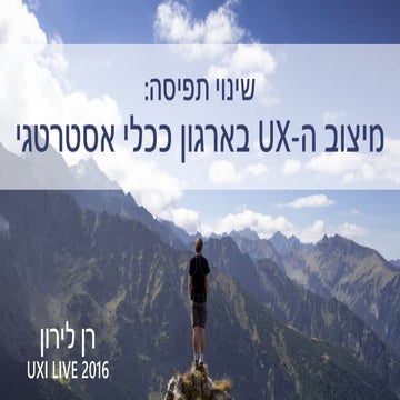 מיצוב תחום חווית המשתמש בארגוני מוצר