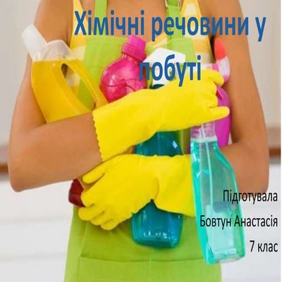 Презентація на тему: "Хімічні речовини в побуті" 
