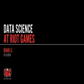 李仁杰/ Riot Games Head of Data Science 