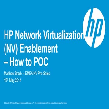 HPE | Network Virtualization | POC