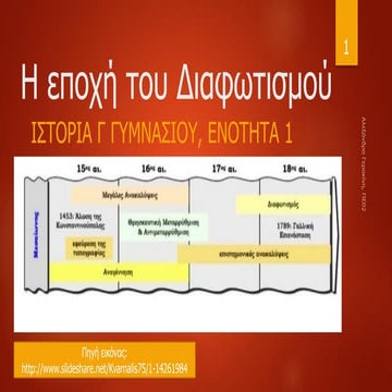 H εποχή του Διαφωτισμού